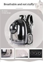 pet products Pet Space Capsule Backpack, Small Medium Cat Puppy Dog Carrier, Transparent Breathable Heat Proof, Pet Carrier for Travel Hiking Walking Camping, Grey - Image 6