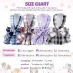 pet products Dog Dress Bowknot Harness Leash Set for Small Dogs Girl Cute Plaid Dog Dress Pearls Bow Tie Spring Summer Princess Clothes Birthday Holiday Doggie Outfits for Puppy Cats Girl Apparel - Image 5