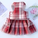 pet products Dog Dress Bowknot Harness Leash Set for Small Dogs Girl Cute Plaid Dog Dress Pearls Bow Tie Spring Summer Princess Clothes Birthday Holiday Doggie Outfits for Puppy Cats Girl Apparel - Image 9