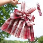 pet products Dog Dress Bowknot Harness Leash Set for Small Dogs Girl Cute Plaid Dog Dress Pearls Bow Tie Spring Summer Princess Clothes Birthday Holiday Doggie Outfits for Puppy Cats Girl Apparel - Image 10