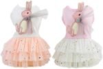 pet products Small Dog Dress Female Tiny Puppy Clothes Girl Tutu for Dogs Dresses Harness Birthday Apparelï¼ˆChest circumference42cm, back length30cm, neck circumference29cmï¼‰ - Image 2