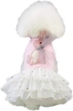 pet products Small Dog Dress Female Tiny Puppy Clothes Girl Tutu for Dogs Dresses Harness Birthday Apparelï¼ˆChest circumference42cm, back length30cm, neck circumference29cmï¼‰ - Image 3