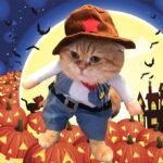 pet products Small Dog Cowboy Costume with Hat 2pcs Funny Halloween Chucky Costumes Cool West Cowboy Uniform Puppy Denim Overalls Western Cosplay Sheriff Outfits Cat Apparel - Image 8