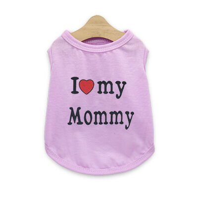 Pet products 4-Piece Pet Vest Set for Summer - Includes 4 Versatile Vests with I â¤ï¸ my Mommy Message, Lightweight Breathable Fabric Perfect for Dogs and Cats in Warm Weatherï¼ˆXSï¼‰
