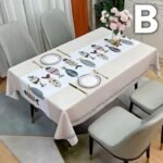 Waterproof Oilproof Washable Heat-Resistant PVC Tablecloth - 5 Patterns & Sizes for Home, Restaurant & Picnic Diningï¼ˆA,180*138ï¼‰ - Image 2