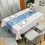 Waterproof Oilproof Washable Heat-Resistant PVC Tablecloth - 5 Patterns & Sizes for Home, Restaurant & Picnic Diningï¼ˆD,220*138ï¼‰ - Image 3