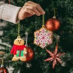 24pcs Christmas Ornaments Cute Snowman Xmas Tree Decorations Santa Claus Plastic Figurines Ornaments with Sugar Cookie House for Christmas Tree Hanging Party DIY Decor 3 Inch Tall - Image 2