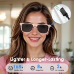 AI Smart Translation Sunglasses: UV400, Bluetooth, 110+ Languages, Voice Control - Ideal for Travel & Work (Pink) - Image 7
