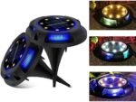 4-Pack Solar Ground Lights: 8-LED Outdoor Garden Pathway Lights with IP65 Waterproof for Lawn, Patio & Landscape - Image 6
