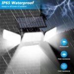 Solar Motion Sensor Outdoor Lights (2-Pack) with 288 LEDs & 2800LM: 270° Wide Angle, IP65 Waterproof, Remote-Controlled for Aussie Yards - Image 5