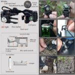 21 in 1 Survival Bracelet, Paracord Emergency Outdoor Sports Wristband Kit Waterproof Compass, SOS LED Light, Thermometer, Rescue Whistle, Fire Starter. Multi 21 Tools (Black 2 Pc) - Image 3