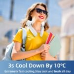 White Portable Neck Fan: Hands-Free Wearable Air Conditioner with 4000mAh Battery for Australian Travel & Daily Use - Image 3
