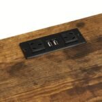 Console Table with 3 Drawers, Industrial Entryway Table with 3 Tier Storage Shelves - Image 5