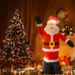 8Ft Tall Inflatable Santa Claus With 9 Led Lights - Image 2