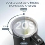 380ML Self-Stirring Electric Coffee Mug Black and White Cup - Image 3