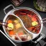 32cm 316 Stainless Steel Twin Divided Hot Pot Silver - Image 5