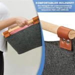 Wooden Firewood Storage Felt Basket Foldable - Image 5