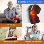 Cordless Heating Knee Pad With Massage Function - Black - Image 3