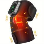 Cordless Heating Knee Pad With Massage Function - Black - Image 6