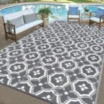 Outdoor Reversible Patio Mat Geometric Pattern - Image 3