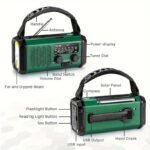 10000mAh Solar-Powered Emergency Radio with Flashlight - Image 3