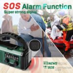 10000mAh Solar-Powered Emergency Radio with Flashlight - Image 4