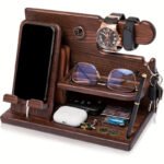Wooden Desk Organizer Phone Docking Station Stand - Image 3