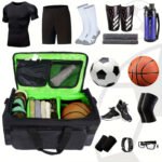 Basketball Duffel Bag with Black Neon Green Sports - Image 3