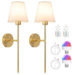 Battery Wall Sconces Set of 2 with Remote - Image 2