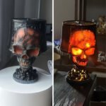 Lava Skull Lamp USB Halloween Night Light - Image 4