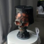 Lava Skull Lamp USB Halloween Night Light - Image 5