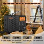 Stereo Digital Portable Radio Black - Image 2