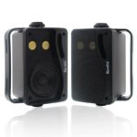 3-Way Waterproof Wall Mount Speakers Black - Image 2