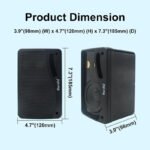 3-Way Waterproof Wall Mount Speakers Black - Image 6