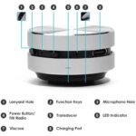 Bone Conduction Bluetooth Speaker Silver - Image 2
