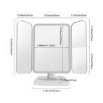 Trifold LED Makeup Mirror Beauty Lights - Image 2