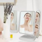 Trifold LED Makeup Mirror Beauty Lights - Image 5