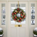 Pre-Lit Christmas Door Wreath LED Decor - Image 3