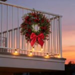 Artificial Christmas Wreath with Red Bow (2pcs) - Image 4