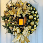 Snowman Fruit Nut Christmas Wreath
