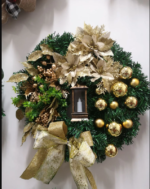 Snowman Fruit Nut Christmas Wreath - Image 2