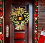 Snowman Fruit Nut Christmas Wreath - Image 3