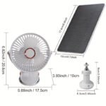 Solar Battery Camping Fan with Light Rechargeable - Image 4