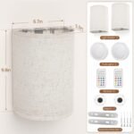 Battery Operated Wall Lights, 2 Pack Boho Decor with Remote Control, RGB Color Rustic Wall Sconces, Fabric Linen Shade Lighting - Image 9