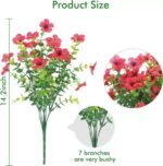 7 Heads 35 Mesh Eucalyptus Violet Red 21 Bunches