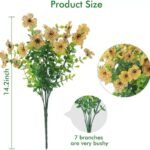 7 Heads 35 Mesh Eucalyptus Violet Yellow 21 Bunches