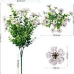7 Heads 35 Mesh Eucalyptus Violet Yellow 21 Bunches - Image 9