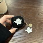 AirPods 2 Silk Bow [Pink Shell] + Pink Double Silver Buckle Bracelet - Image 3