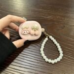 AirPods 2 Silk Bow [Pink Shell] + Pink Double Silver Buckle Bracelet - Image 13