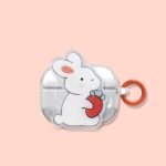 black and white rabbit + Round Ring Apple AirPods Pro - Image 2